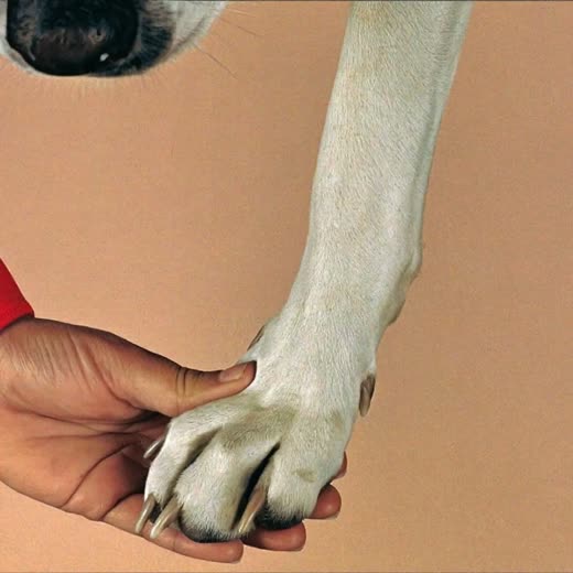 A dog's paw with freshly clipped nails
